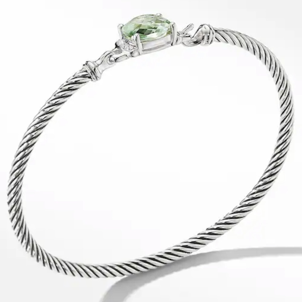 Petite Wheaton Bracelet with Prasiolite & Diamonds